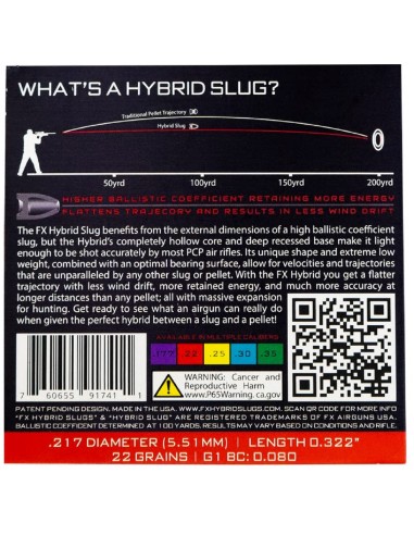 FX Hybrid Slug (217)22gr 100ud