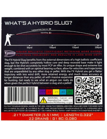 Fx Hybrid Slug (.217) 22gr