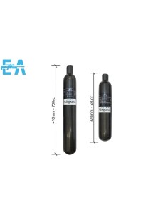 Botella Carbono 700cc - 300 Bars